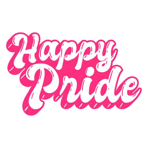 Happy pride cut out PNG Design