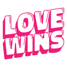Love wins filled stroke PNG Design