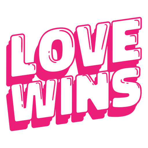 Love wins filled stroke PNG Design