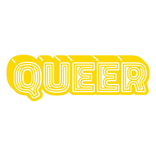 Placa queer recortada Diseño PNG
