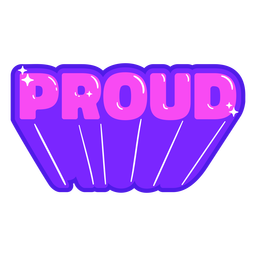 Cita de orgullo orgulloso brillante Diseño PNG