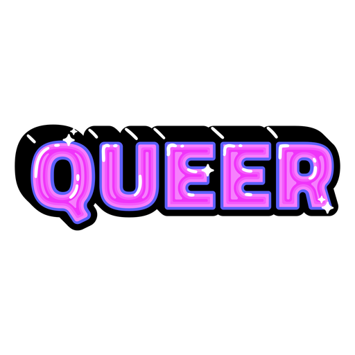 Queer-Stolz-Zitat glänzend PNG-Design