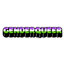 Genderqueer-Zitat glänzend PNG-Design Transparent PNG
