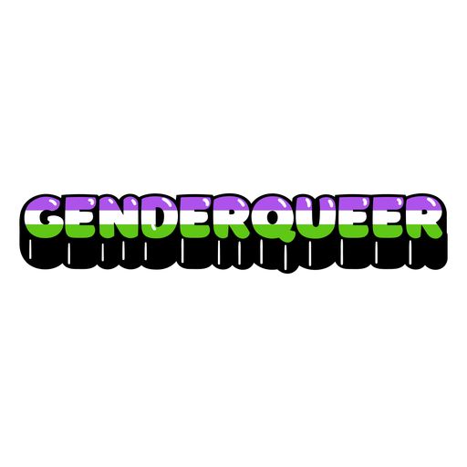 Citação de Genderqueer brilhante Desenho PNG