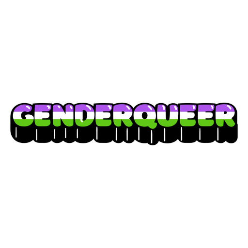 Genderqueer-Zitat gl?nzend PNG-Design