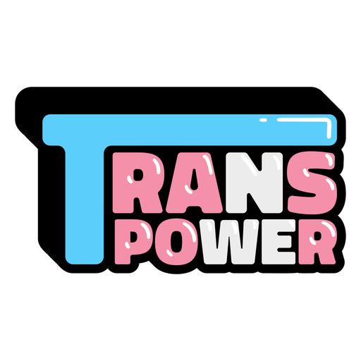 Trans-Power-Zitat gl?nzend PNG-Design