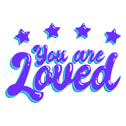 You are loved pride quote glossy  PNG Design
