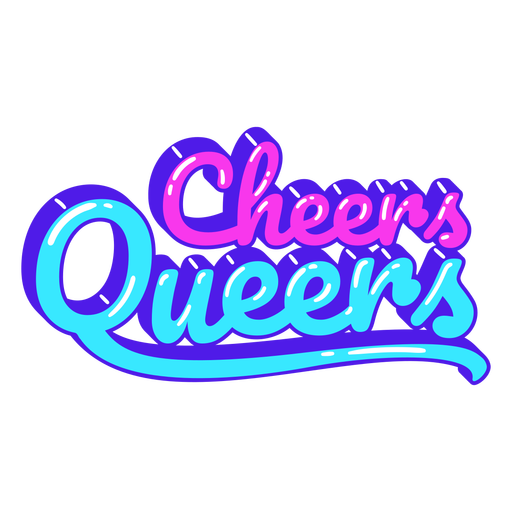 Cheers queers pride quote PNG Design