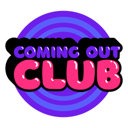 Coming out club pride quote glossy PNG Design