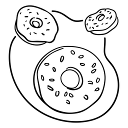 Donuts mit Streuseln PNG-Design