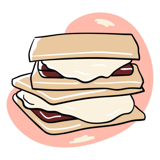 S&#39;more traço de cor Desenho PNG