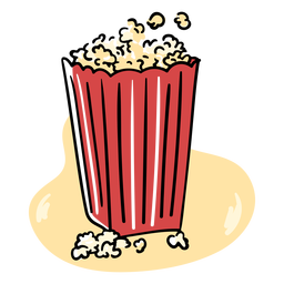Traço de cor de pipoca de cinema Desenho PNG