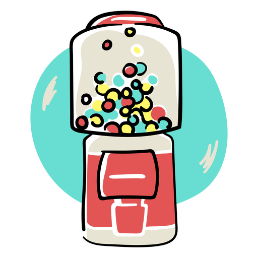 Bubblegum machine color stroke PNG Design