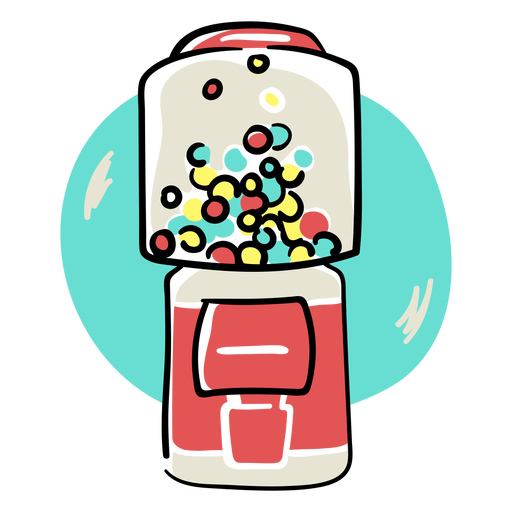 Farbstrich der Bubblegum-Maschine PNG-Design