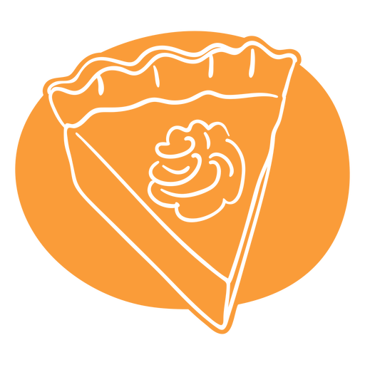 Pumpkin pie slice sweet dessert PNG Design