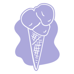 Casquinha de sorvete pastel cortada Desenho PNG