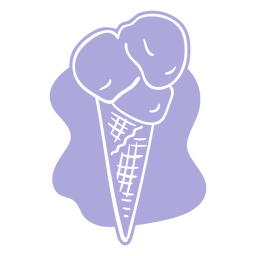 Pastel ice cream cone cut out PNG Design