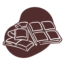 Barras de chocolate cortadas Diseño PNG
