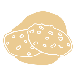Dos galletas de comida dulce Diseño PNG