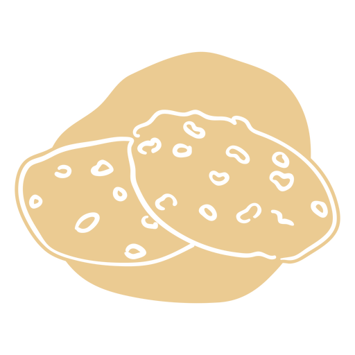 Dos galletas de comida dulce Diseño PNG