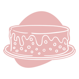 Polvilha o bolo cortado Desenho PNG