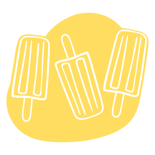 Ice lollies cut out PNG Design
