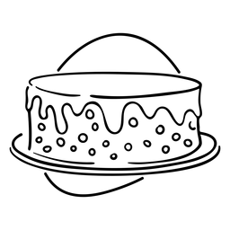 Polvilha o curso do bolo Desenho PNG