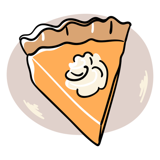 Farbstrich des Kürbiskuchenkuchens PNG-Design