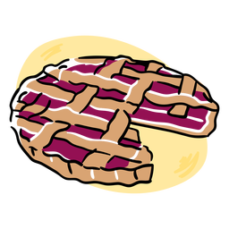 Tarta de frambuesa comida dulce Diseño PNG