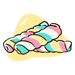 Mini comida doce de marshmallow Desenho PNG