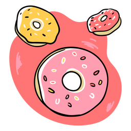 Comida de rosquinhas doces Desenho PNG