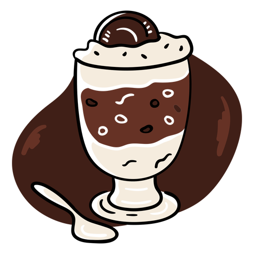 Coffee and chocolate drink PNG Design