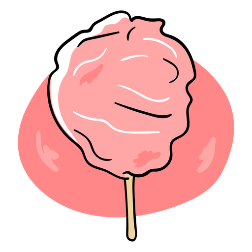 Candy floss color stroke PNG Design
