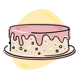 Konfetti-Kuchen-Farbstrich PNG-Design