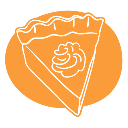 Torta de abóbora de ação de Graças cortada Desenho PNG