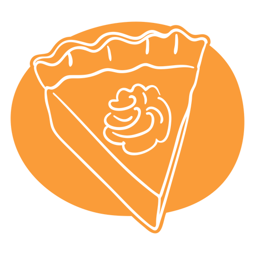 Pastel de calabaza de acción de gracias cortado Diseño PNG