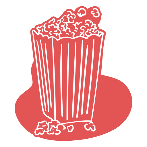 Popcorn bag cut out PNG Design