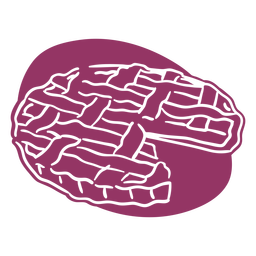 Dessert pie cut out PNG Design