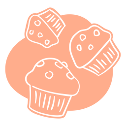 Rosa Cupcakes ausgeschnitten PNG-Design