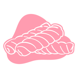 Pink marshmallows cut out PNG Design