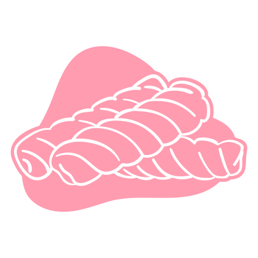 Marshmallows rosa cortados Desenho PNG