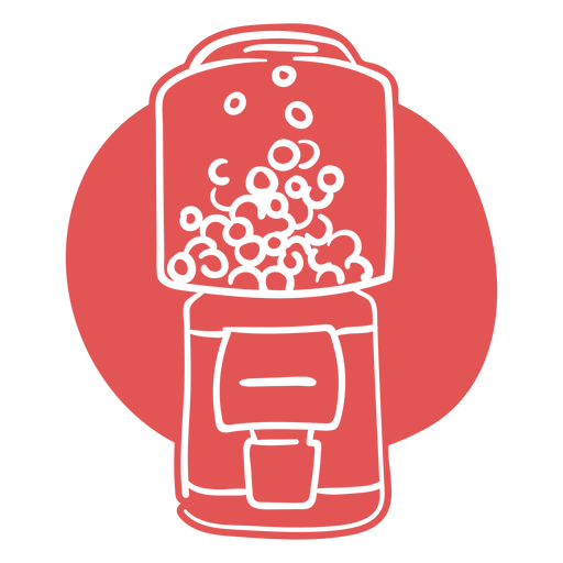 Pink bubblegum machine cut out PNG Design