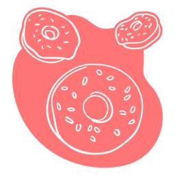 Pink donuts cut out Transparent PNG