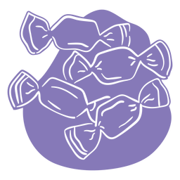Doces roxos cortados Desenho PNG
