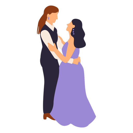 Girls slow dancing prom PNG Design