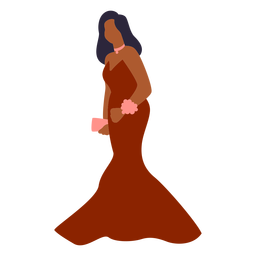 vestido de sereia liso Desenho PNG