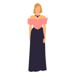Abschlussballkleid für blonde Frauen PNG-Design