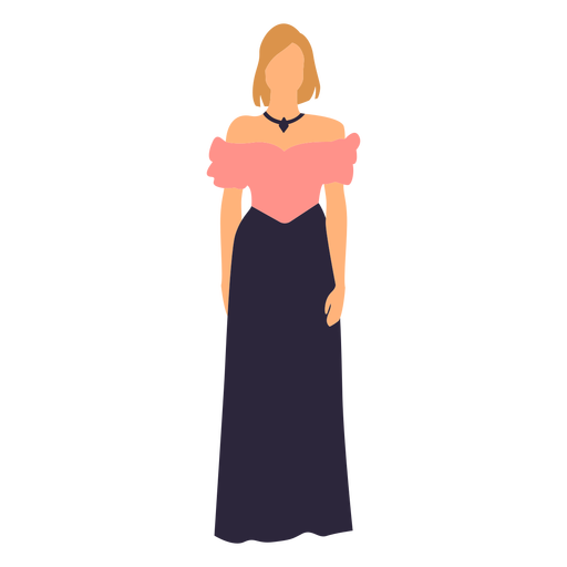 Abschlussballkleid für blonde Frauen PNG-Design