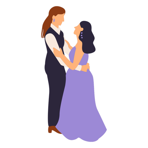 Prom couple dancing PNG Design
