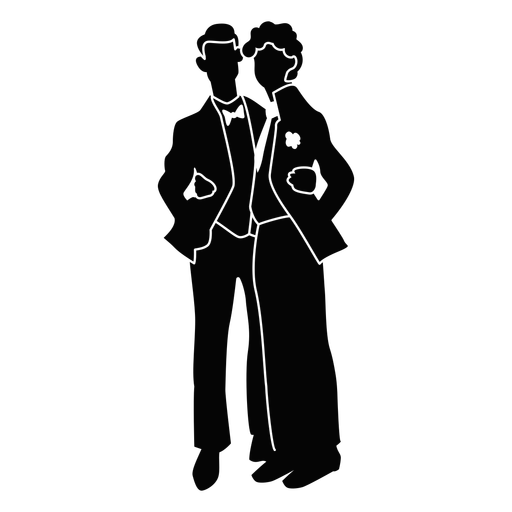 Prom fancy couple cut out PNG Design